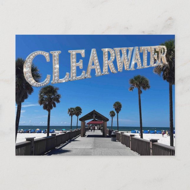 Tarjeta postal solo de Clearwater Beach (Anverso)