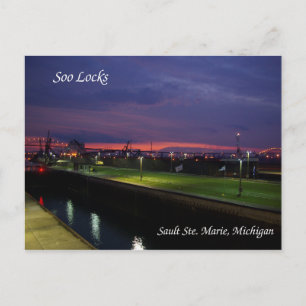 Tarjeta postal Soo Locks & St. Clair