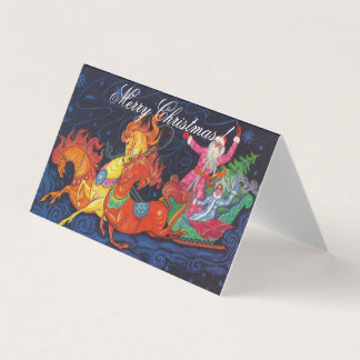 Tarjeta postal soviética con Santa Claus y Nieve