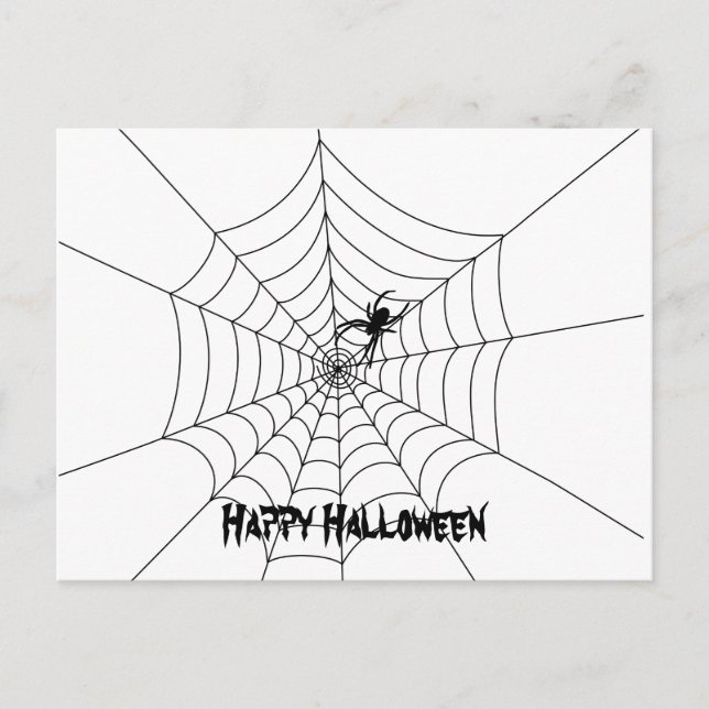 Tarjeta postal Spider Web Halloween (Anverso)