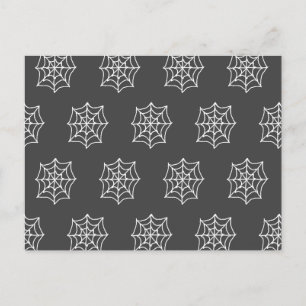 Tarjeta postal Spiderweb (gris oscuro y blanco)