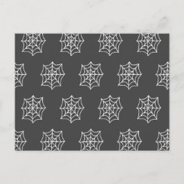 Tarjeta postal Spiderweb (gris oscuro y blanco)