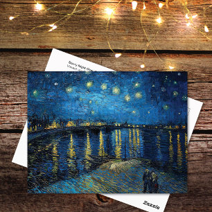 Tarjeta postal Starry Night Rhone Vincent van Gogh