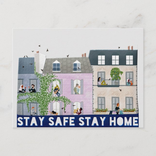 Tarjeta postal Stay Safe (Anverso)