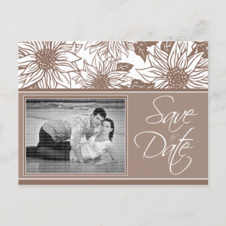 Tarjeta postal Sunflowers de Chocolate Save the Da