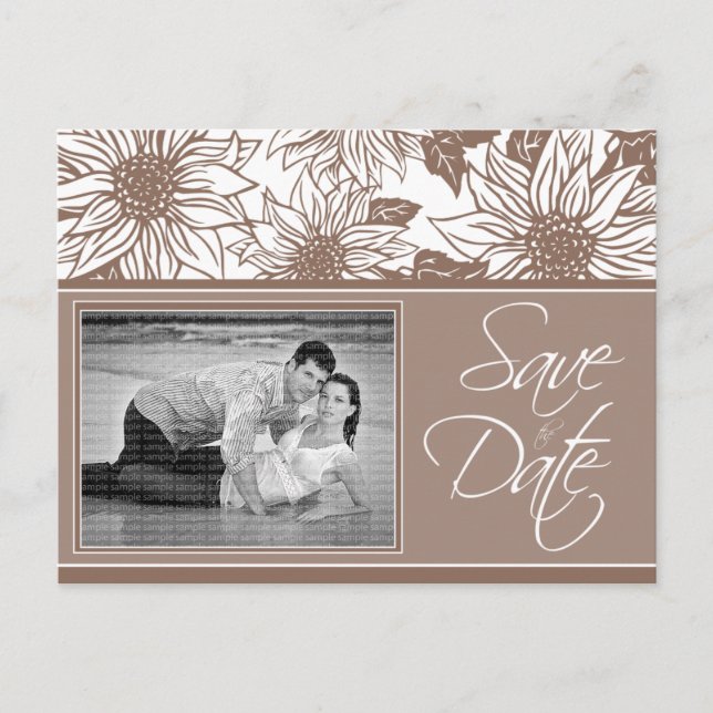 Tarjeta postal Sunflowers de Chocolate Save the Da (Anverso)