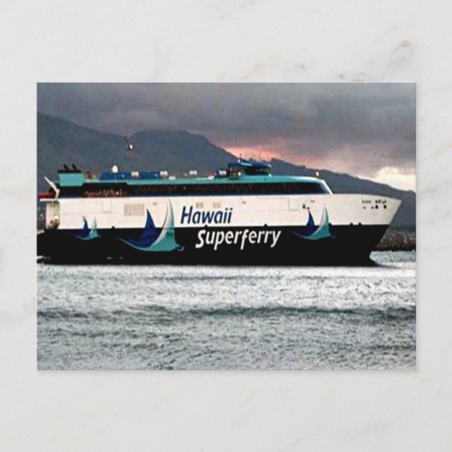 Tarjeta postal Super Ferry de Hawái (Anverso)