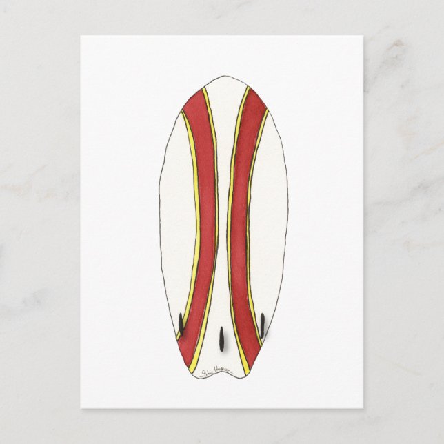 Tarjeta postal Surfboard (Anverso)
