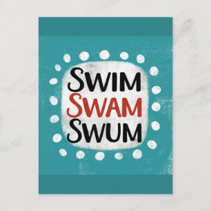 Tarjeta postal Swam Swim