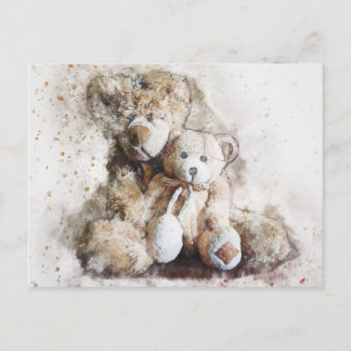 Tarjeta postal Sweet Brown Teddy Bears