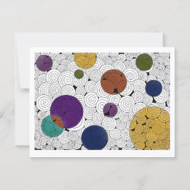 Tarjeta postal Swirls and Circles