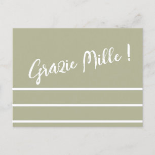 Tarjeta postal tachada de italiano
