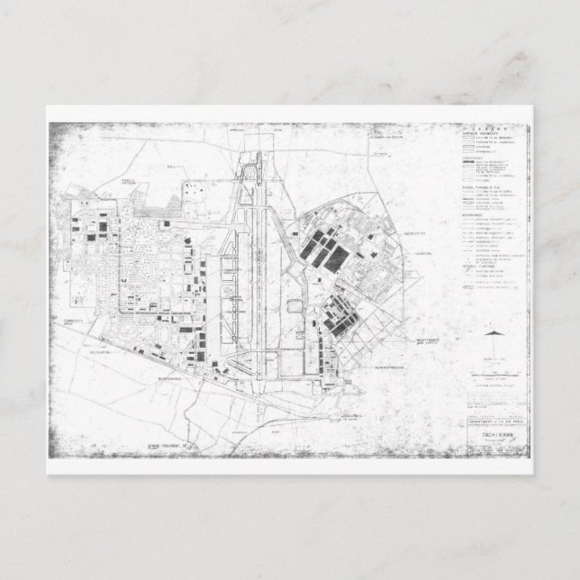 tarjeta postal tachikawa air base japón 1945-1977 (Anverso)