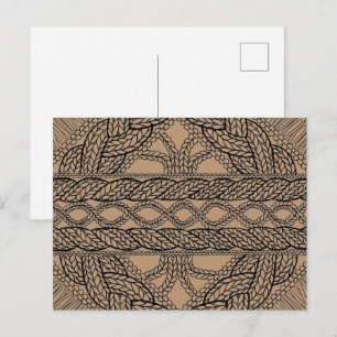 TARJETA POSTAL TAN CABLE KNIT II