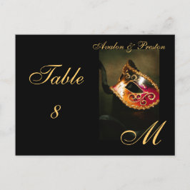 Tarjeta postal Tarjeta de asiento de la tabla de m