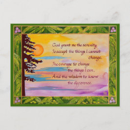 Tarjeta postal/tarjeta de nota de Serenity Prayer