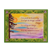 Tarjeta postal/tarjeta de nota de Serenity Prayer