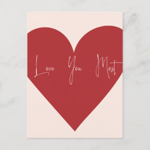 Tarjeta postal "Te amo más"