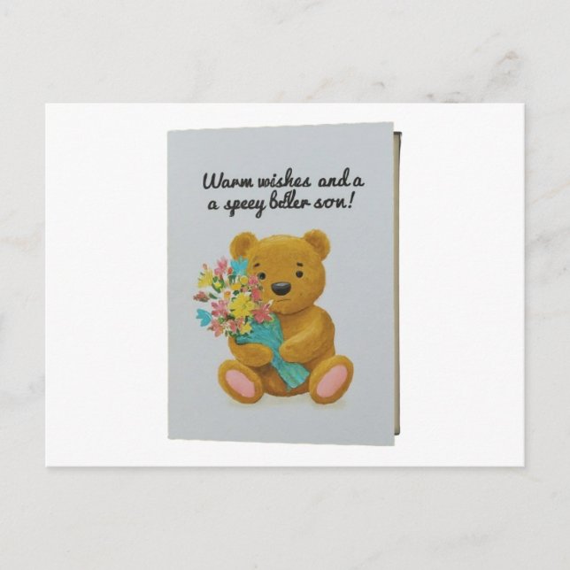 Tarjeta postal "Te deseamos una pronta recuperació (Anverso)