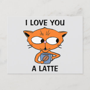 Tarjeta postal - TE QUIERO MUCHO Un chiste de café