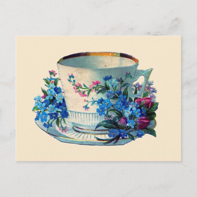 TARJETA POSTAL : TEACUP DE VINTAGE (Anverso)