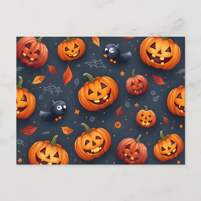 Tarjeta postal temática de Halloween (Anverso)