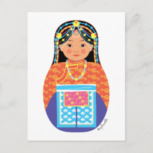Tarjeta postal tibetana de Matryoshka