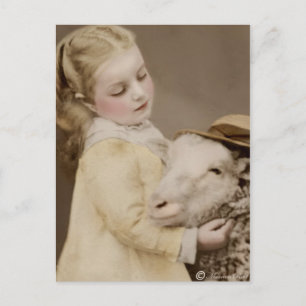 tarjeta postal tintada de mano gantoriana Edwardia