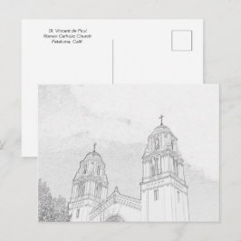 Tarjeta postal - Torres de campanario de iglesia p