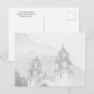 Tarjeta postal - Torres de campanario de iglesia p