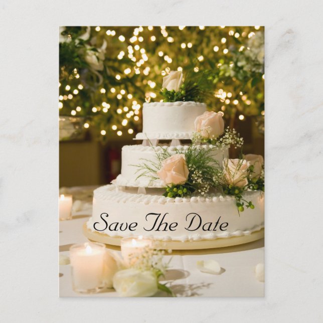 Tarjeta Postal - Torta de Boda (Anverso)