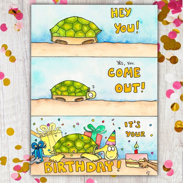 Tarjeta postal Tortoise Happy Birthday de Nicole J (Subido por el creador)