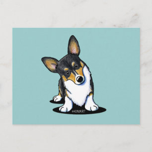 Tarjeta postal Tri Curious Corgi