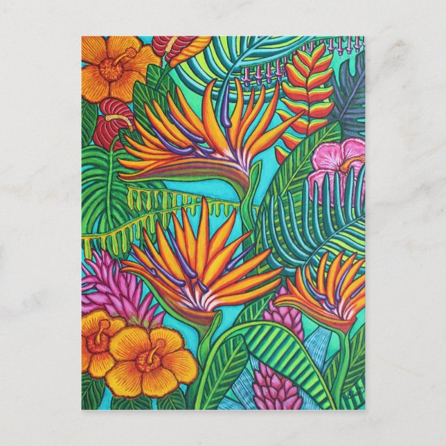 Tarjeta postal tropical Gems de Lisa Lorenz (Anverso)