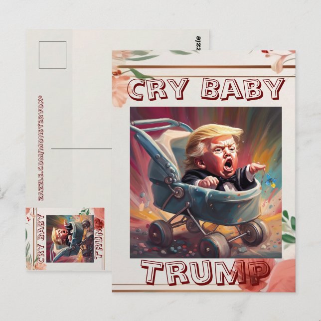 Tarjeta Postal Trump Llorica (Anverso / Reverso)