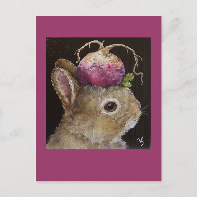 tarjeta postal turnip baby bunny (Anverso)