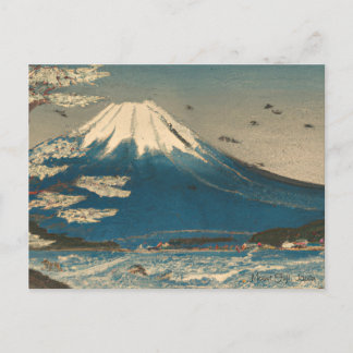 Tarjeta postal Ukiyo-e Monte Fuji Japón