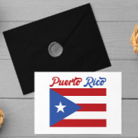 Tarjeta postal única de la bandera de Puerto Rico