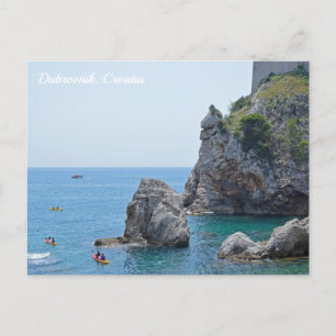Tarjeta postal vacacional roca de Dubrovnik Croati