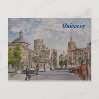 Tarjeta postal, Valencia, Plaza de la Virgen
