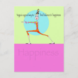 Tarjeta postal vanity Yoga Happiness