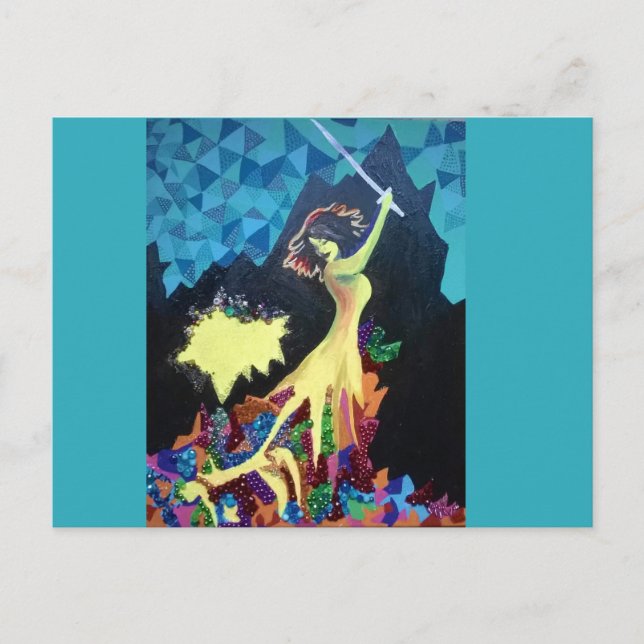 Tarjeta postal Vav Hey Vav: Regreso a la Creación (Anverso)