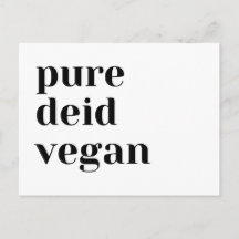 Tarjeta postal vegana pura muerta