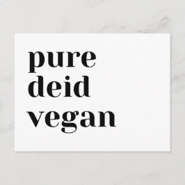 Tarjeta postal vegana pura muerta