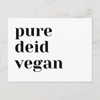 Tarjeta postal vegana pura muerta