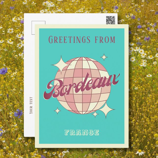 Tarjeta postal verde azulada retro de la ciudad de (Subido por el creador)