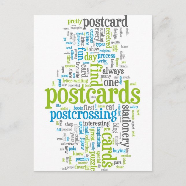 Tarjeta postal "verde de posttravesía" (Anverso)