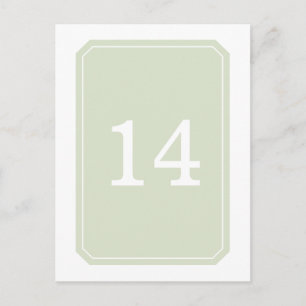 Tarjeta postal verde simple elegante