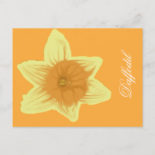Tarjeta postal vertical de narciso naranja