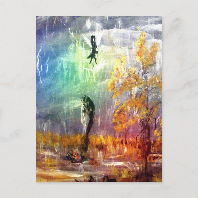 Tarjeta postal vertical "Raindancer" (Anverso)